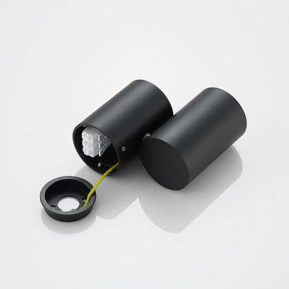 Arcchio loftlampe Gesina, 1 lyskilde, sort, aluminium, 11,6 cm