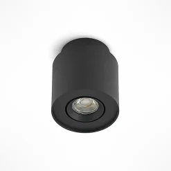 Arcchio loftlampe Walisa, Ø 10 cm, sort, metal, GU10