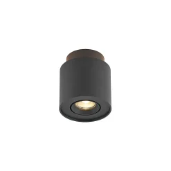 Arcchio loftlampe Walisa, Ø 10 cm, sort, metal, GU10