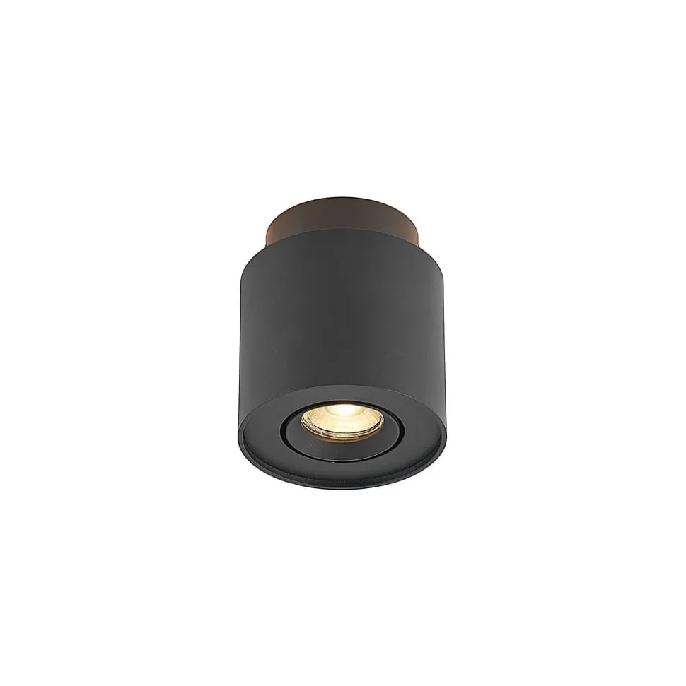 Arcchio loftlampe Walisa, Ø 10 cm, sort, metal, GU10