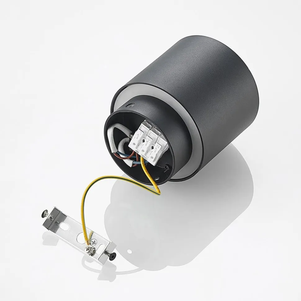 Arcchio loftlampe Walisa, Ø 10 cm, sort, metal, GU10