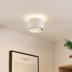 Arcchio loftlampe Walisa, Ø 15 cm, hvid, metal, GU10