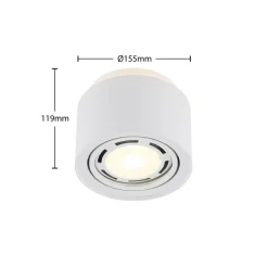 Arcchio loftlampe Walisa, Ø 15 cm, hvid, metal, GU10