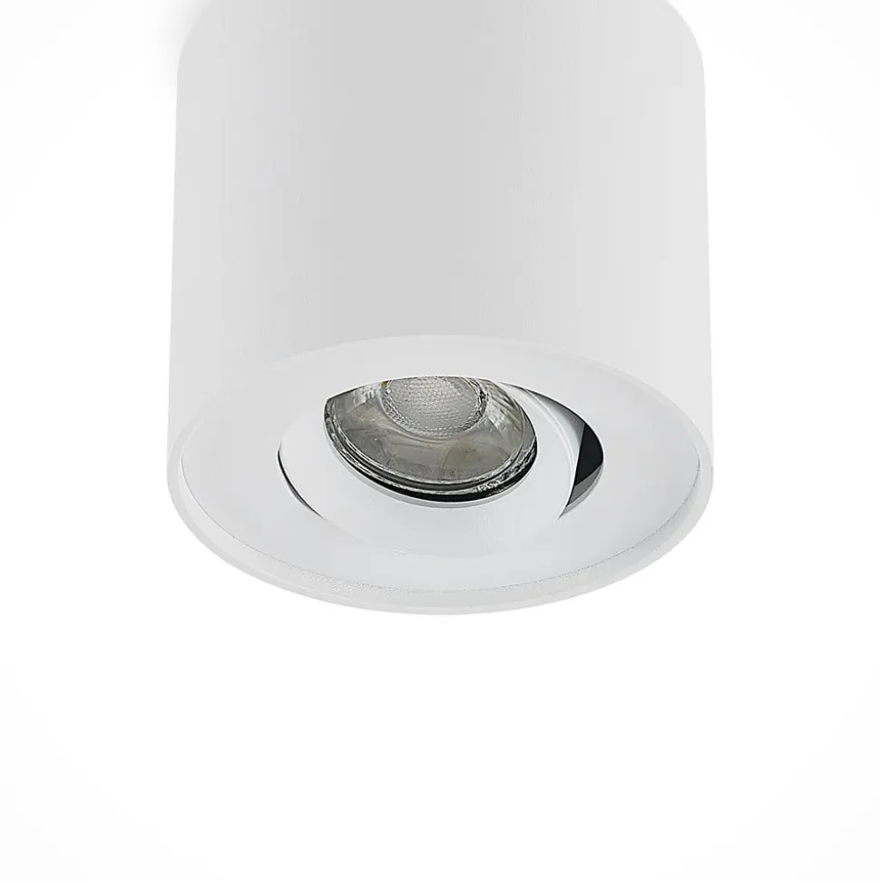 Arcchio loftlampe Walisa, Ø 10 cm, hvid, metal, GU10