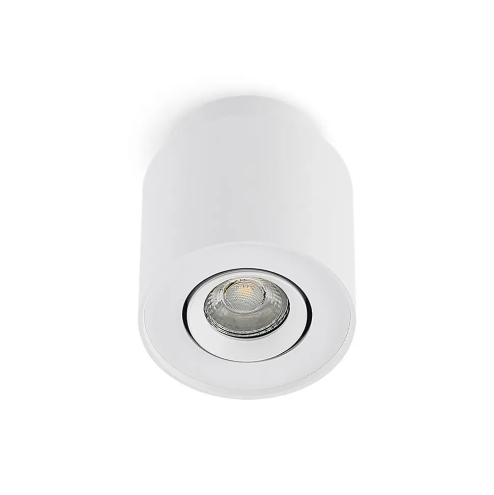 Arcchio loftlampe Walisa, Ø 10 cm, hvid, metal, GU10