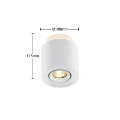 Arcchio loftlampe Walisa, Ø 10 cm, hvid, metal, GU10
