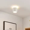 Arcchio loftlampe Walisa, Ø 10 cm, hvid, diffuser, GU10