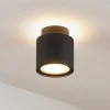 Arcchio loftlampe Walisa, Ø 10 cm, sort, diffuser, GU10