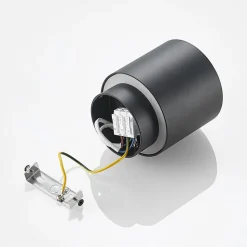 Arcchio loftlampe Walisa, Ø 10 cm, sort, diffuser, GU10