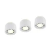 Arcchio loftlampe Walisa, Ø 15 cm, rund, hvid, sæt med 3 stk