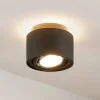 Arcchio loftlampe Walisa, Ø 15 cm, sort, metal, GU10