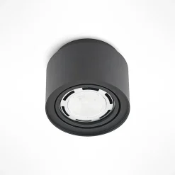 Arcchio loftlampe Walisa, Ø 15 cm, sort, metal, GU10