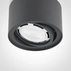 Arcchio loftlampe Walisa, Ø 15 cm, sort, metal, GU10