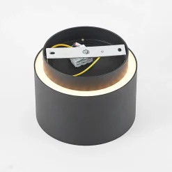 Arcchio loftlampe Walisa, Ø 15 cm, sort, metal, GU10