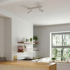 Arcchio loftspot Brinja Slim, hvid, 2 lyskilder, GU10 MR11