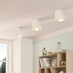 Arcchio loftspot Jolina, kantet, hvid, sæt af 2, aluminium