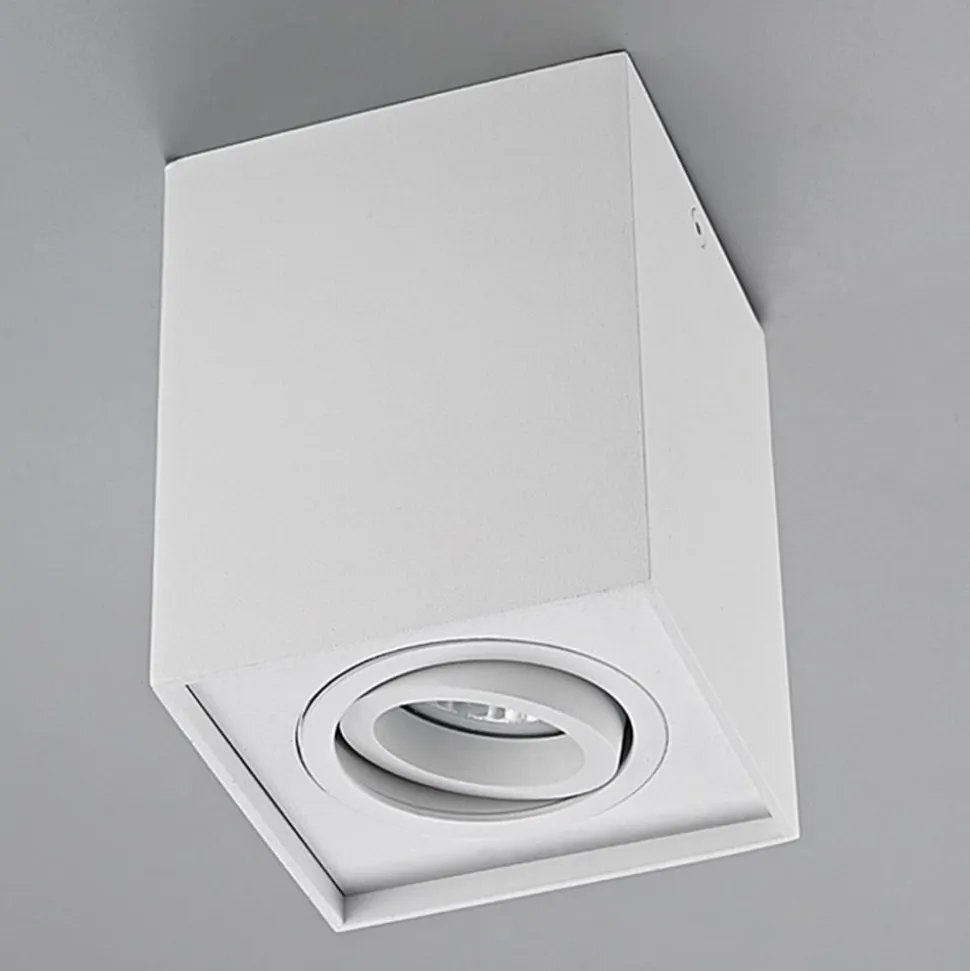 Arcchio loftspot Jolina, kantet, hvid, sæt af 2, aluminium