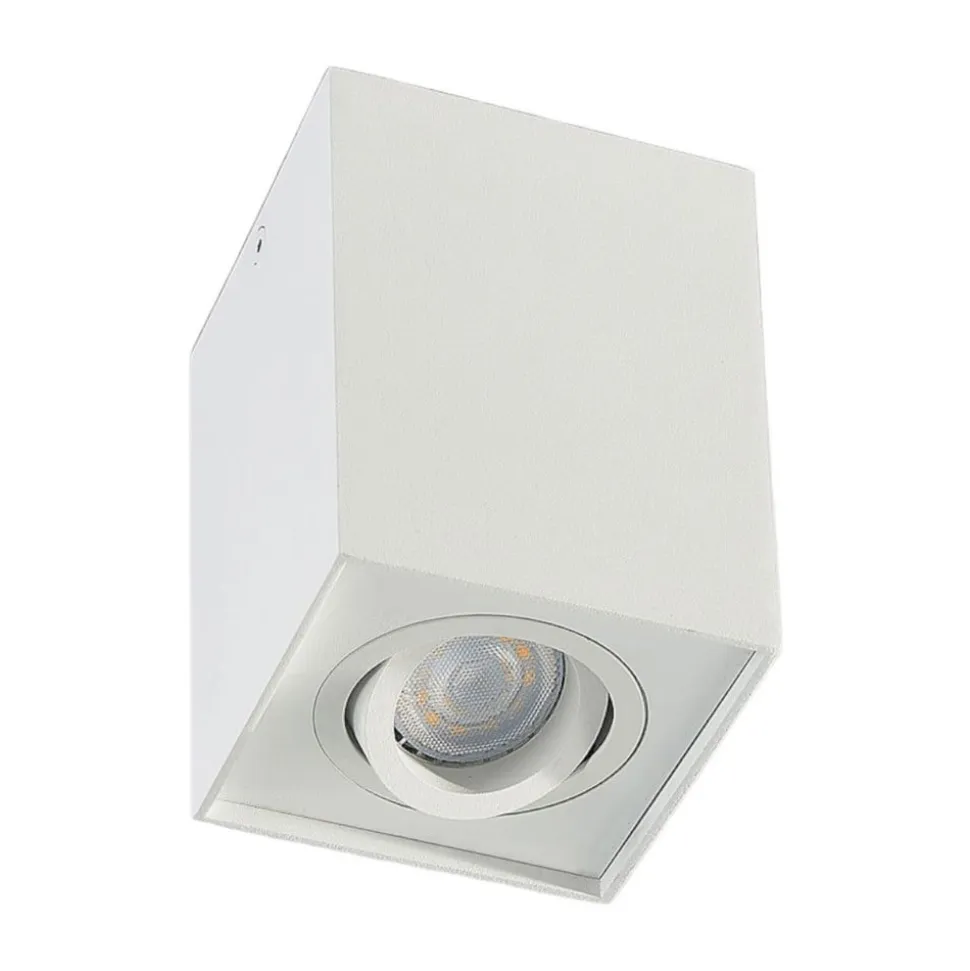 Arcchio loftspot Jolina, kantet, hvid, 13 cm, metal