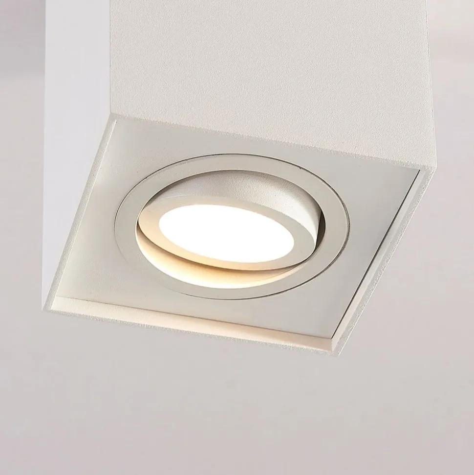 Arcchio loftspot Jolina, kantet, hvid, 13 cm, metal