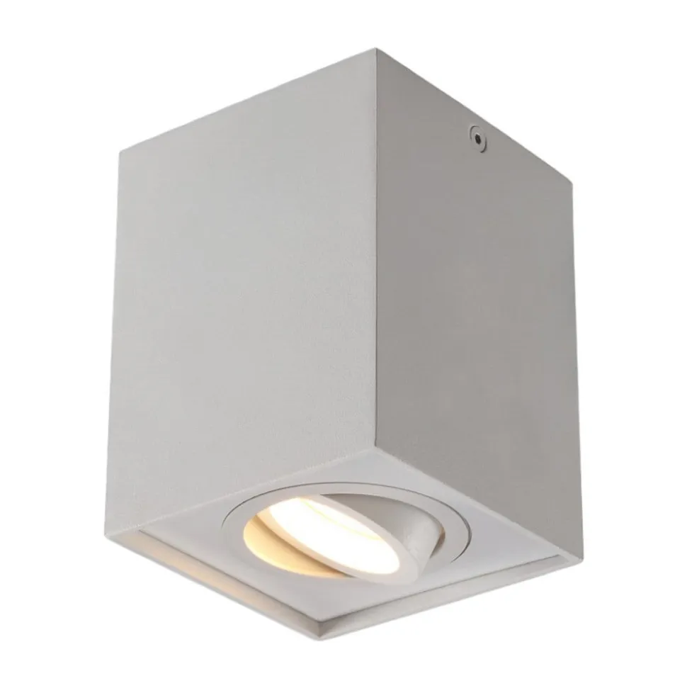 Arcchio loftspot Jolina, kantet, hvid, 13 cm, metal