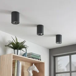 Arcchio loftspot Jolina, rund, antracit, sæt med 2, aluminium
