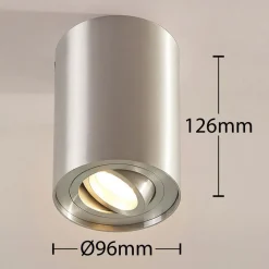Arcchio loftspot Jolina, rund, grå, 13 cm, metal