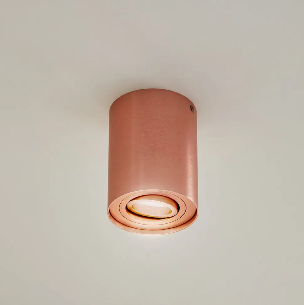 Arcchio loftspot Jolina, rund, kobber, 13 cm, metal