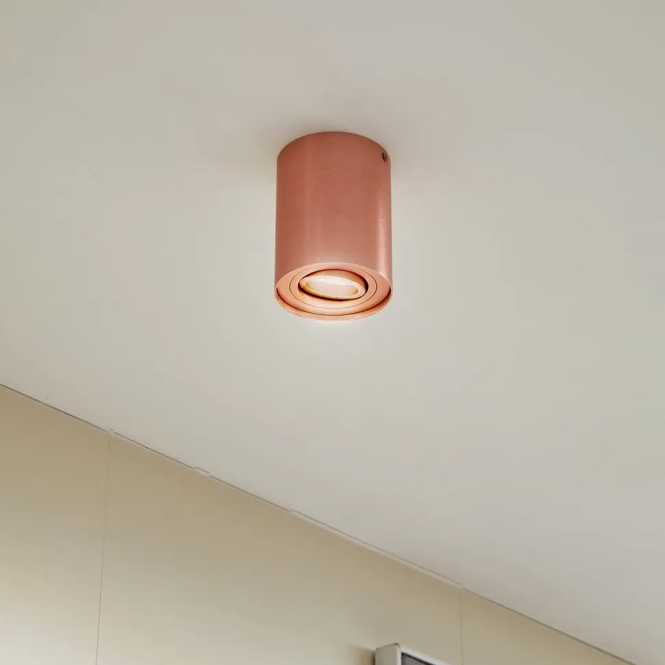 Arcchio loftspot Jolina, rund, kobber, 13 cm, metal