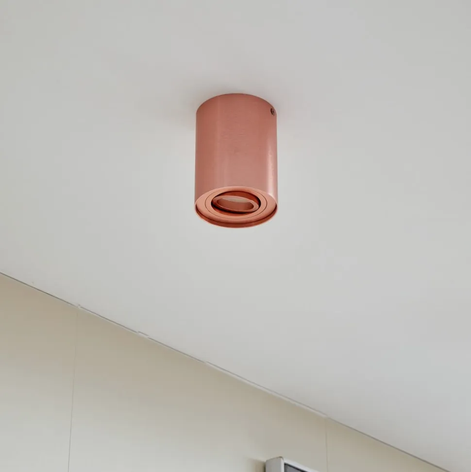 Arcchio loftspot Jolina, rund, kobber, 13 cm, metal