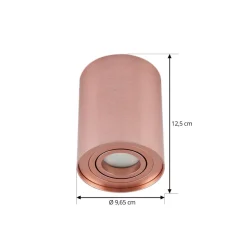 Arcchio loftspot Jolina, rund, kobber, 13 cm, metal