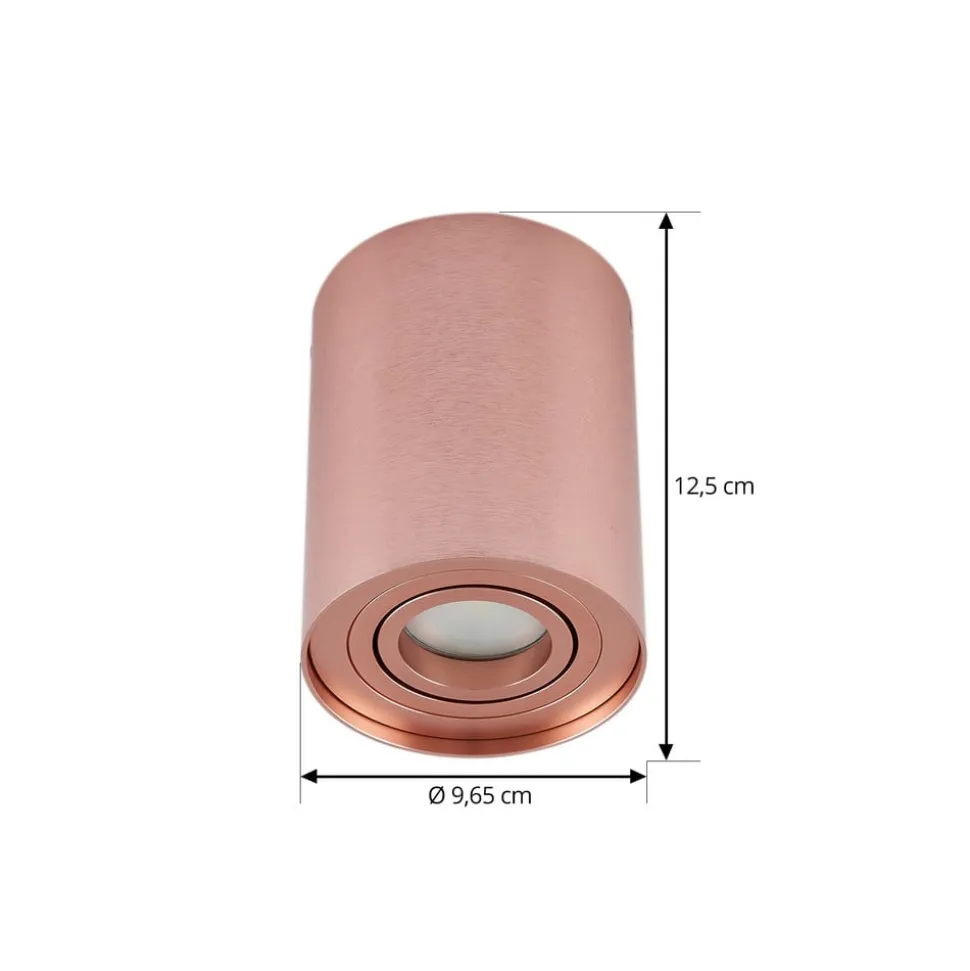 Arcchio loftspot Jolina, rund, kobber, 13 cm, metal