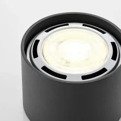 Arcchio loftspot Mabel, Ø 12 cm, grå, metal, GU10