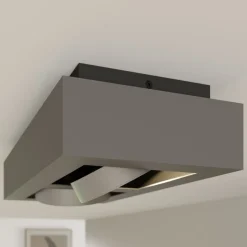 Arcchio loftspot Ronka, 34 cm, 2 lyskilder, grå, GU10