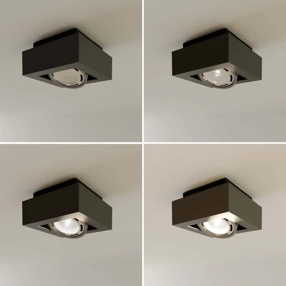 Arcchio loftspot Ronka, grå, 19 cm x 19 cm, GU10