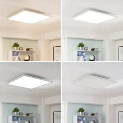 Arcchio Lysander LED-panel, CCT, 62 cm, hvid