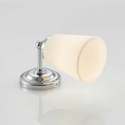 Arcchio Mahdi væglampe til badeværelset, krom, glas, 11 cm, IP44