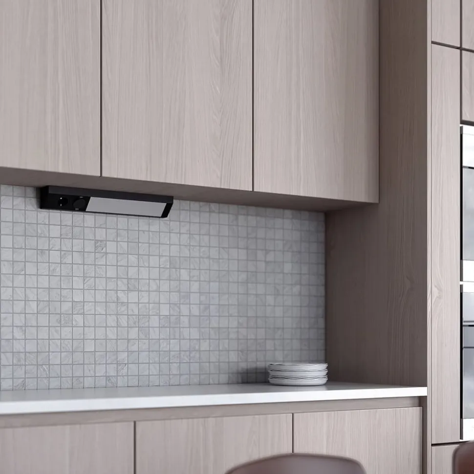 Arcchio Mitari LED-underskabsbelysning, sort