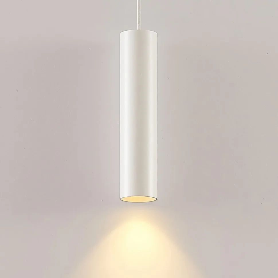 Arcchio pendellampe Ejona, højde 27 cm, hvid, aluminium