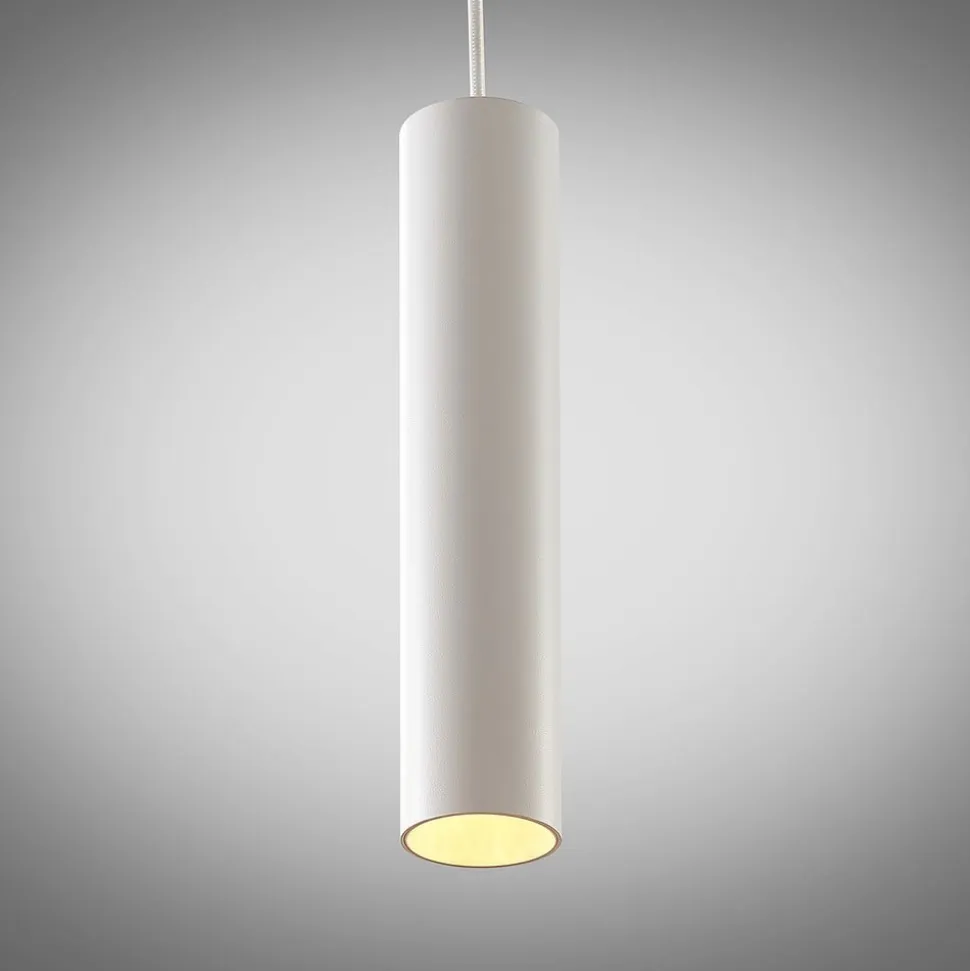 Arcchio pendellampe Ejona, højde 27 cm, hvid, aluminium