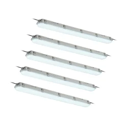 Arcchio Rao LED-vådrumslampe, længde 121,5 cm, sæt med 5 stk