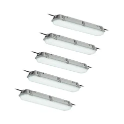 Arcchio Rao LED-vådrumslampe, længde 61,8 cm, sæt med 5 stk