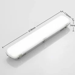 Arcchio Rao LED-vådrumslampe, længde 61,8 cm, sæt med 2 stk