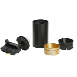 Arcchio skinnespot Brinja, sort, Ø 6 cm, 3-faset