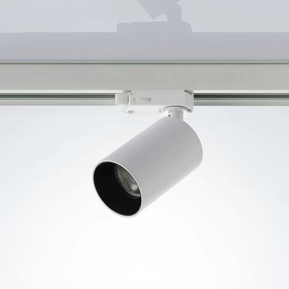 Arcchio skinnespot Brinja, hvid, Ø 6 cm, 3-faset, GU10