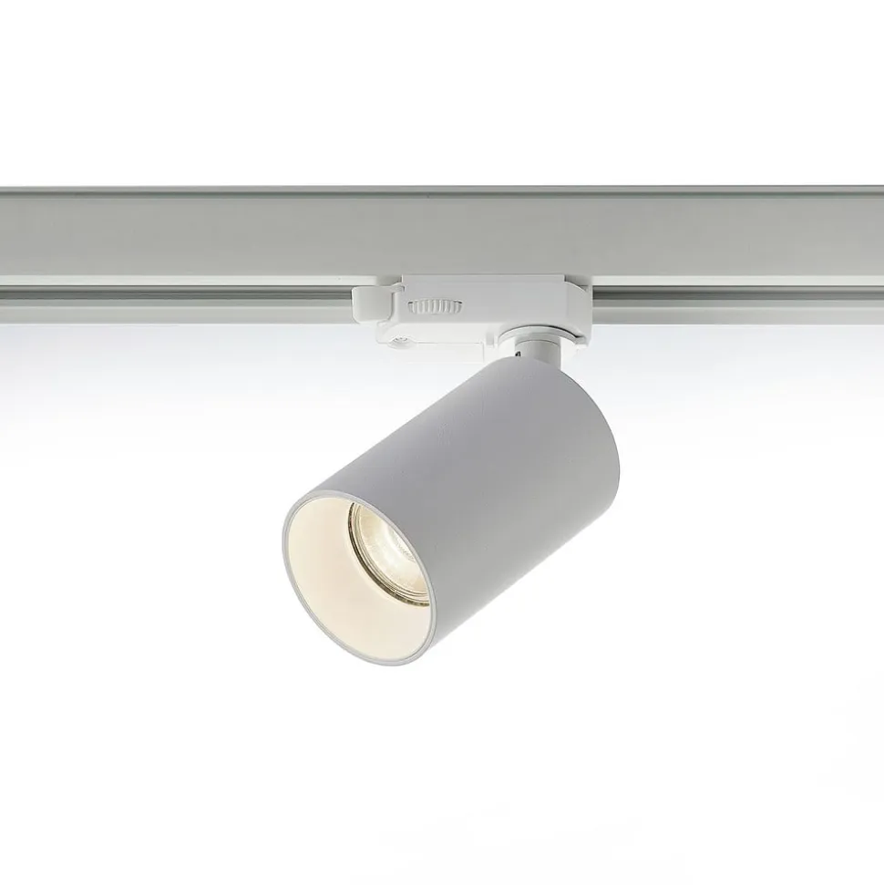 Arcchio skinnespot Brinja, hvid, Ø 6 cm, 3-faset, GU10
