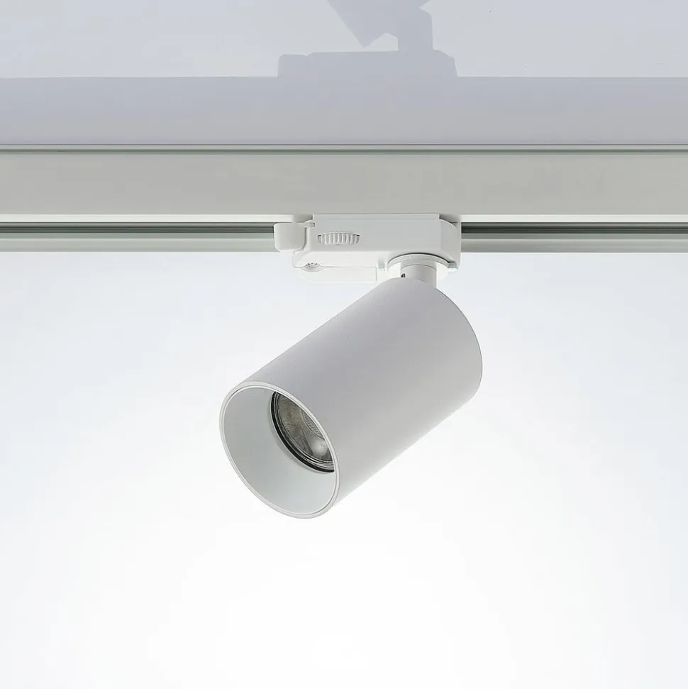 Arcchio skinnespot Brinja, hvid, Ø 6 cm, 3-faset, GU10