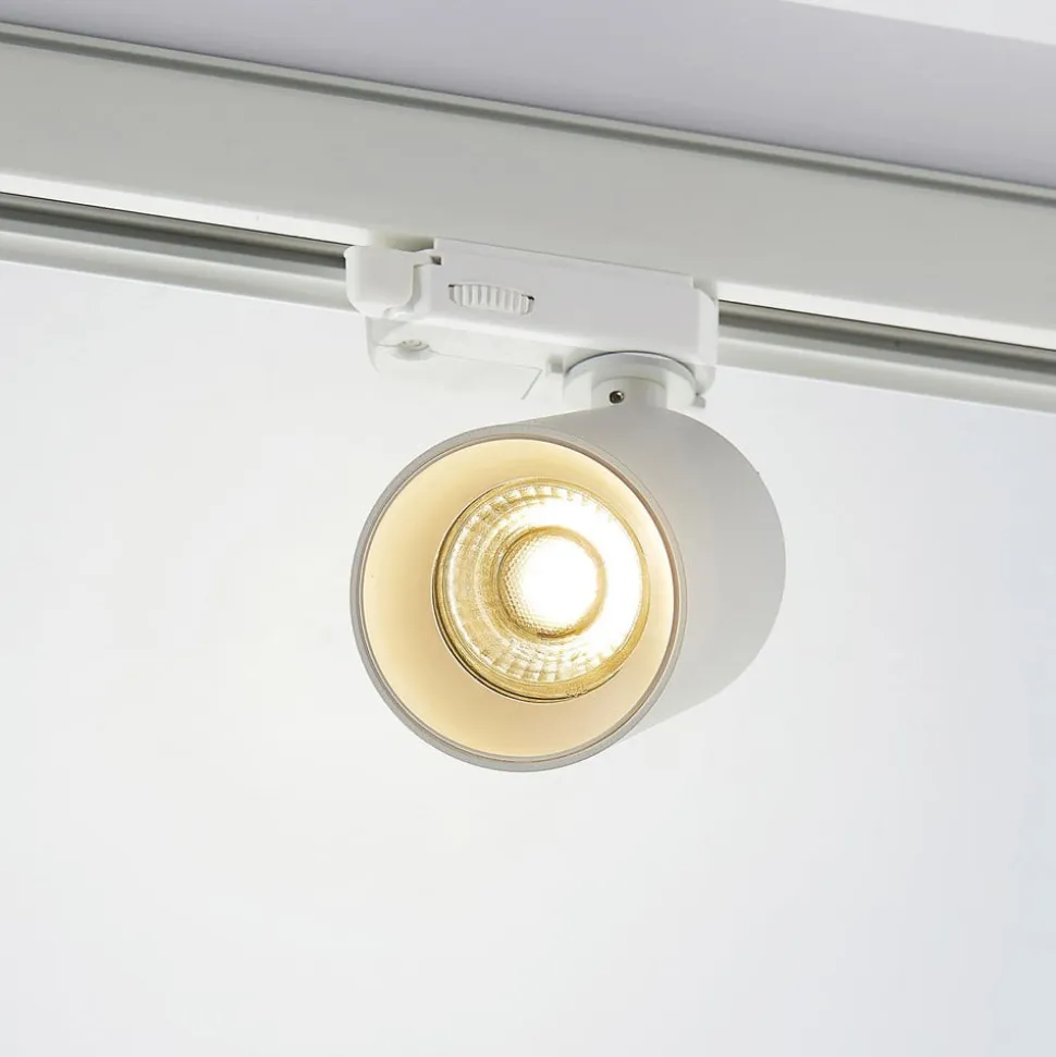 Arcchio skinnespot Brinja, hvid, Ø 6 cm, 3-faset, GU10