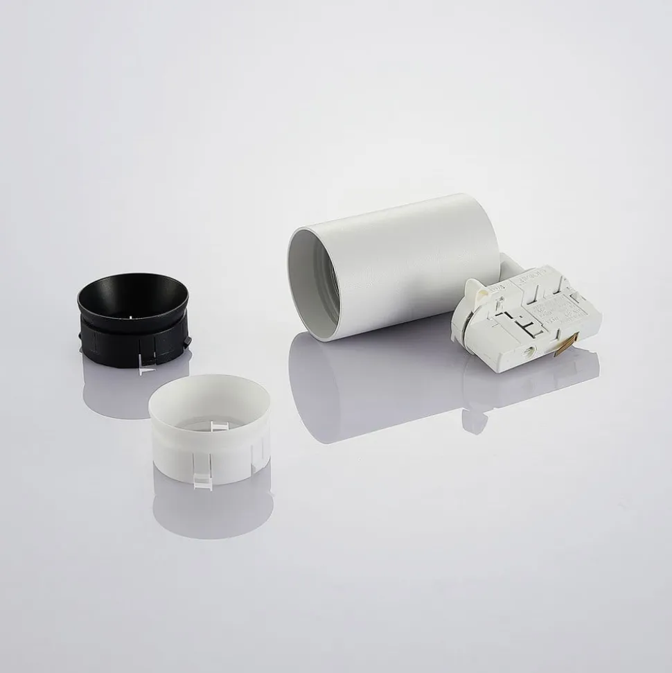Arcchio skinnespot Brinja, hvid, Ø 6 cm, 3-faset, GU10