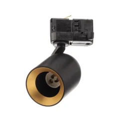 Arcchio skinnespot Brinja, sort, Ø 7 cm, 3-faset