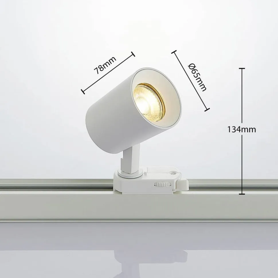 Arcchio skinnespot Iavo, hvid, 13 cm, 3-faset, GU10